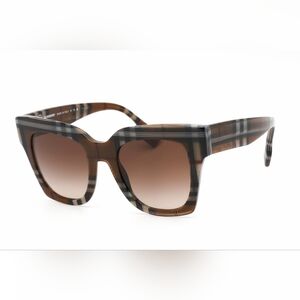 NWT, Burberry 0BE4364 Check Brown/Brown Gradient, Size49X21X145